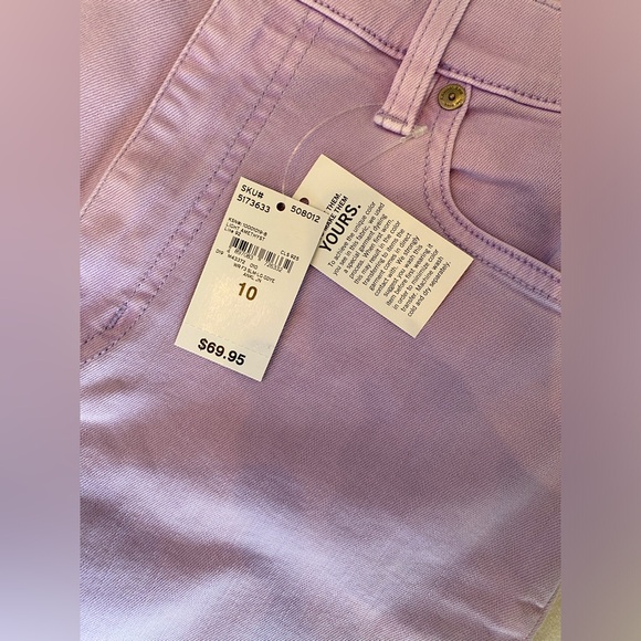 NWT Lands End High Rise Slim Leg Lavender Pants - Picture 3 of 5